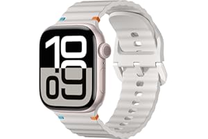 Netolo Sportowy pasek kompatybilny z Apple Watch 40 mm, 41 mm, 42 mm, 38 mm, miękki silikon, zapasowy pasek kompatybilny z iWatch SE Series 10, 9, 8, 7, 6, 5, 4, 3, 2, 1, dla mężczyzn i kobiet