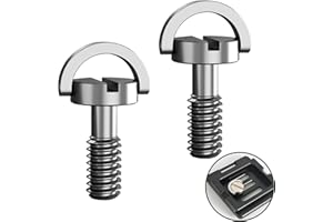 SPETNGSAKE 2 Stück 1/4 Zoll Schraube,D Ring Schnellverschluss Schraube Edelstahl,Zollschrauben für Stative,Kamera Befestigungsschraube für Kameraschraube,Einbeinstativ,Schnellverschluss Platte(Silber)