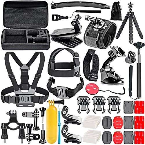 IseeYou Action Camera Accessory Kit for GoPro Hero 5 4 3+ 3 2 1 SJ4000 SJ5000 SJ6000, Accessories for Sony Action Camera And Lightdow Campark and More