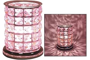 ASTIN OF LONDON - AROMA Electric Wax Burner Melt Warmer Lamp with Touch Control - Pink Crystal - 17cm