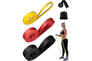 Enkifun Bande Elastique Musculation 3 Types De Résistance Élastique Musculation Ancrage de Porte Facile à Transporter de Porte Bande Elastique Fitness pour Entraînement Yoga Physio Stretch Pilates