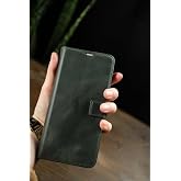 Haki iPhone 13 Hakiki Deri C&uuml;zdan Kılıf Kapaklı, Mıknatıslı, Kartlık B&ouml;lmeli, Manyetik Kapama, Stand &Ouml;zellikli, Şık ve Koruyu