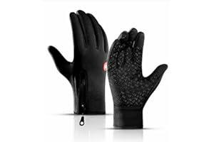 HYX Unisex Winter Gloves Waterproof Windproof Touch Screen Non-slip Grip for Driving Cycling Walking