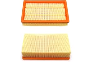 FFYan Filtres plissés plats d'aspirateur de remplacement 2 pièces, pour KARCHER NT25/1 NT35/1 NT45/1 NT55/1 NT361 ECO NT561 ECO NT611 ECO, pièces de rechange de filtre d'aspirateur humide et sec