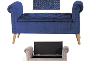 VEA SRL Panca Ingresso Contenitore 112x40x62 cm, Ottomane Soggiorno, Corridoio, Piedini in legno, Panca contenitore Camera da Letto Morbida, Panche Contenitori Imbottite (TIA 56446)