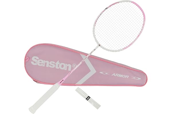 Senston Raquette de Badminton en Carbon-Fibre, Raquette Badminton Professionnel, 5U Badminton Racket pour Ado, Pro, College, Adultes