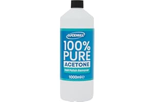 Lucemill 100% Pure Acetone | 1 Litre | Professional Nail Polish Remover for Acrylics, Gel & Glue | Salon Use | UK Made