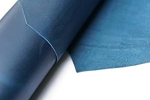 QINGMAI Rindsleder, Werkzeug Nähen Handwerk, Leder, quadratisch, 1,8-2,0 mm dick, Rindsleder, Hobby-Pferd, Handwerkskunst, Leder-Zubehör LEDERSTÜCKE … (Blau, 12"x24")