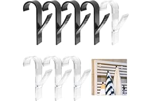 FAGENT Haken für Rundheizkörper, 8 Stück Handtuchhaken Handtuchhalter Heizkörper, Heizkörperhaken Halterung Badheizkörper Kunststoffhaken für badezimmer Küche Zubehör (4×Schwarz, 4×Transparent)