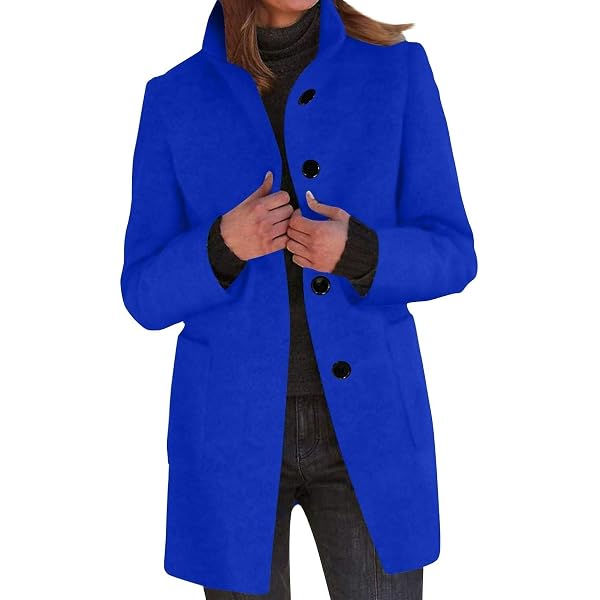 Veste Longue Femme SYDUZAX - Manches Longues, Boutonnée, Poches | Pour Automne-hiver, Style Décontracté Chic