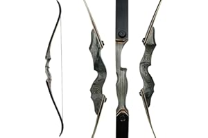 ‎HUNTINGDOOR Huntingdoor 60" Profi Bogenschießen Recurvebogen 30-50lbs Erwachsene Takedown Langbogen Holzbogengriff Jagd Bogen für Rechtshand Sportbogen Bogensportler