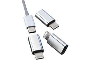 HOYULLI Adattatore USB C Femmina A Lightning Maschio(3 Pack)Cavo Ricarica Rapida Type-C Adattatori Per Apple Convertitore Connettore IPhone Cavetto Presa TipoC Caricabatterie iPad Spinotto Caricatore 094-tp-L
