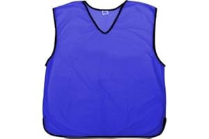 SIXSIGMA SPORTS 12 X Sports Training Bibs Football Netball Rugby Hockey Cricket Volleyball Pinnies Scrimmage Vests Soccer Sports Club + Carry bag (Senior Adult Youth Junior & Kids)