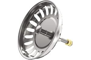 MINISMUS 79 mm Tappo lavandino cucina regolabile in altezza - Tappi Lavandino Cucina - Tappi Lavello Cucina in Acciaio - Tappo universale per lavandino regolabile in altezza