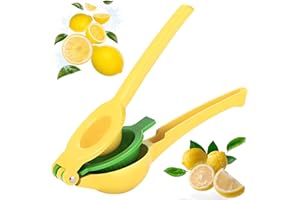 Lunriwis Lemon Squeezer, Metal 2-In-1 Lemon Press Squeezer, Lime Juicer for Effortless Squeezing, Lemon Juicer Lime Squeezer Dishwasher Safe, Hand Juicer Rust and Corrosion Prevention, CY7238