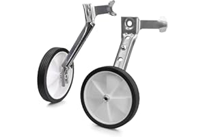 Spesh 2 Pcs Universal Bike Training Wheels Adjustable Bicycle Balance Wheel Kids Bike Stabilisers for 16 18 20 22 inch Children's Bicycle(Silver)