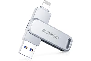 BLANBOK+ Certifié Apple MFI Clé USB iOS, Photostick Omni, USB C Stockage Externe, iOS Cle USB 256Go pour iOS Compatible avec Pad Mac Type C et PC