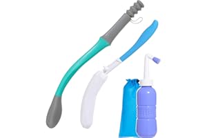 WEFANER Attrezzi per WC, a lunga portata, comfort wipe, set di ausilio per la pulizia di lunga maniglia, pulitore per persone in sovrappeso, anziani e disabili, aiuto per il bagno