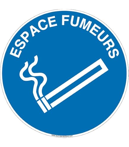 Chapuis Rauchverbots-Schild „Zone Non Fumeur“ – Selbstklebend, Ø 170 Mm, PVC, Für Den Außenbereich