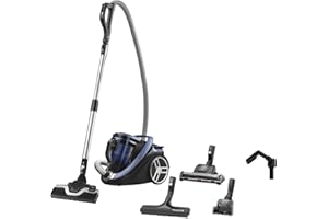 Rowenta Silence Force Cyclonic Animal Care Pro Aspirateur sans sac, Bac 2,5 L, Silencieux, Performant, Ergonomique, Fabriqué en France RO7691EA, Bleu Intense