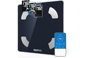 ‎RENPHO RENPHO Personenwaage Digital mit Großem VA-Display, Waage mit Körperfett und Muskelmasse, 13 Körpermaße, Elis 1