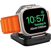 Spigen Apple Watch Serileri ile Uyumlu Şarj / Uyku Standı Rugged Armor Night Stand Siyah - AMP05764 (Spigen TR Garantili)