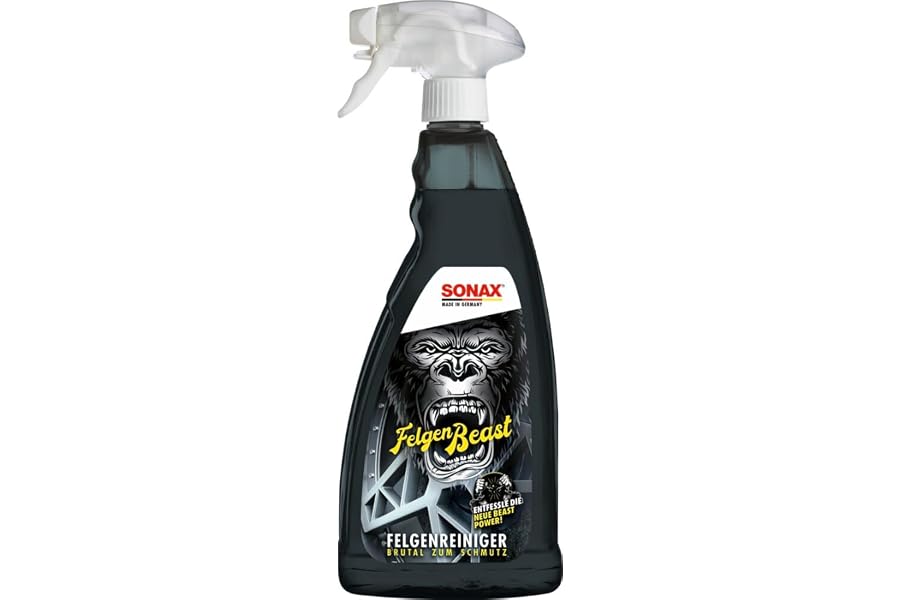 SONAX FelgenBeast (1 Liter) | Felgenreiniger für alle polierten, verchromten und matten Stahl- & Leichtmetallfelgen