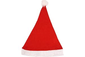 HD Novelty Christmas Hat, Santa Hat,Xmas Holiday Hat for Adults, Unisex Velvet Classic Santa Hat for Christmas New Year Party Decorations and Supplies