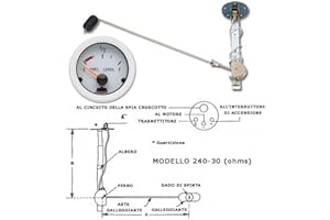 PARACHINI shop INDICATORE Carburante con Galleggiante per INDICATORE di Livello Ohms 240-33