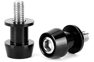 CXXTKCXXLC 2 Stück 8mm Motorrad CNC Montageständer Racingadapter Ständeraufnahme, M8 Schwingenschutz Motorrad für Heckständer, Schwarz
