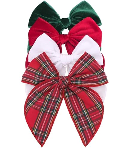 2 Fiocchi Per Capelli In Cotone E Lino Con Clip A Coccodrillo, Per Bambine, Ragazze E Donne, Grandi 12,7 Cm, Eleganti Per Scuola E Feste