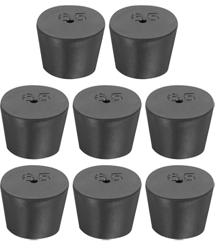 TOP-VIGOR Kegelförmiger Silikon-Gummistopfen – 27–36 Mm, Mit Loch, 2 Stück