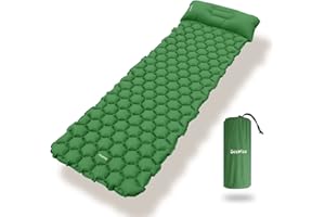 Deeplee Esterilla isotérmica para camping, tamaño pequeño, ultraligera, para dormir, para exteriores, colchón de humedad hinchable para senderismo, mochilero, viajes, playa
