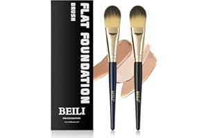 BEILI Juego de 2 brochas para base de maquillaje líquido, base líquida o líquida