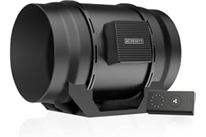 AC Infinity CLOUDLINE A8, 200mm silencioso ventilador de conducto en línea de con controlador de velocidad, motor EC, ventilador de escape de ventilación para calefacción y refrigeración tiendas