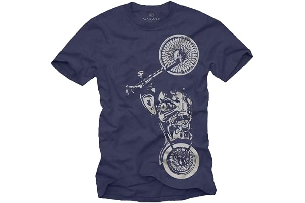 Makaya Moto T-Shirt Vintage Homme