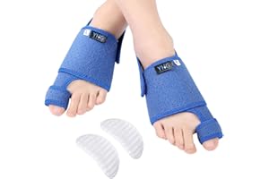 YOSOO HEALTH GEAR Correttore Alluce Valgo, Bunion Splint Notturno Bunion Aid Alluce Valgo Supporto Bunion Sleeve con Supporto Gel supporto Arco e Cinturino Tallone per la Punta Sovrapposta, Sollievo dal Dolore