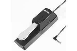 VHFFOSO Universelles Sustain-Pedal mit Klaviermechanik, das ideale Zubehör für MIDI-Keyboards, Digitalpianos, elektronische Keyboards und mehr, schwarz