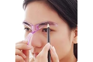 WOO GIRL Pochoir à sourcils pour débutants, réutilisable, pour 3 minutes de maquillage (violet)