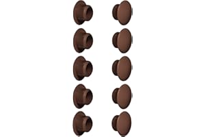 cyclingcolors 10x cache trou bouchon plastique 5mm à 35mm capuchon protection vis blanc noir gris marron meuble table chaise mur (Øtrou 10mm/Marron foncé RAL8014)
