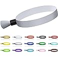 Comflora 100 Pcs Cloth Event Wristband, Disposable Wristbands for Events, Colored Wristbands Events,for Lightweight Concert,Club Entrance Wrist Strap Party Wristband Event (Color : Gray)