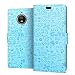 Produktbild Moto G5S Hülle RIFFUE® Premium Kunst PU Leder Tasche im Bookstyle Klapphülle mit Weiche Silikon Handyhalter Lederhülle für Motorola Moto G5S (5.2 Zoll) Brieftasche - Blau