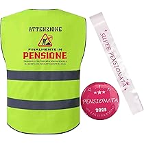 Set Festa Pensionamento - Gilet, Fascia E Spilla Per Uomo, Decorazione Per Festa - Foto 7