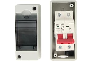 Spacnana Solar DC Isolator Switch, DC500V IP65 PV Solar Frånkopplingsbrytare Fotovoltaisk Krets Isolator Miniatyr RV Breaker