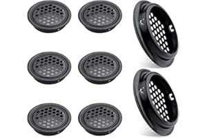 CHENYU 8 Piezas Acero Inoxidable Rejillas Ventilacion Redondo Gabinete Orificio de Ventilación Rejilla de Ventilación para armario de cocina (53mm)