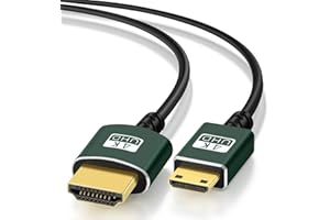 Thsucords Hyper Slim Mini HDMI auf HDMI Kabel 0,3M, Ultradünnes und Flexibles HDMI Mini Kabel Unterstützt 3D/4K@60Hz/18Gbps/1080P kompatibel mit Laptop, TV, Monitor, Projector