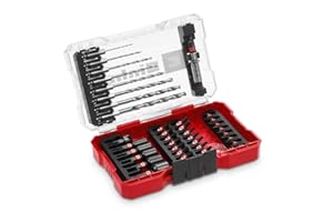 Orijinal Einhell M-CASE 39 parça darbeye dayanıklı bits seti (25 mm uçlar, metal matkap uçları, 60 mm uç tutucu, lokma ucu, h
