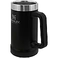 Stanley Adventure Vacuum Beer Stein 0.7L - Travel Mug Keeps Drinks Cold For 7 Hours - Stainless Steel Thermal Cup With Handle - Dishwasher Safe - Matte Black