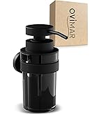 Produktbild von Ovimar Toilettenpapierhalter Heroya Zum Bohren Schwarz | Klorollenhalter Selbstklebend In Edelstahl | Klorollenhalter Mit Deckel | WC Rollenhalter Mit Absenkdämpfung Zum Bohren | Klopapapierhalter