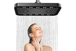 JINYOMFLY Soffione Doccia Grande Rettangolare, 36CM Soffione per Doccia Grande a Pioggia, Cipolla per Doccia Grande Alta Pressione